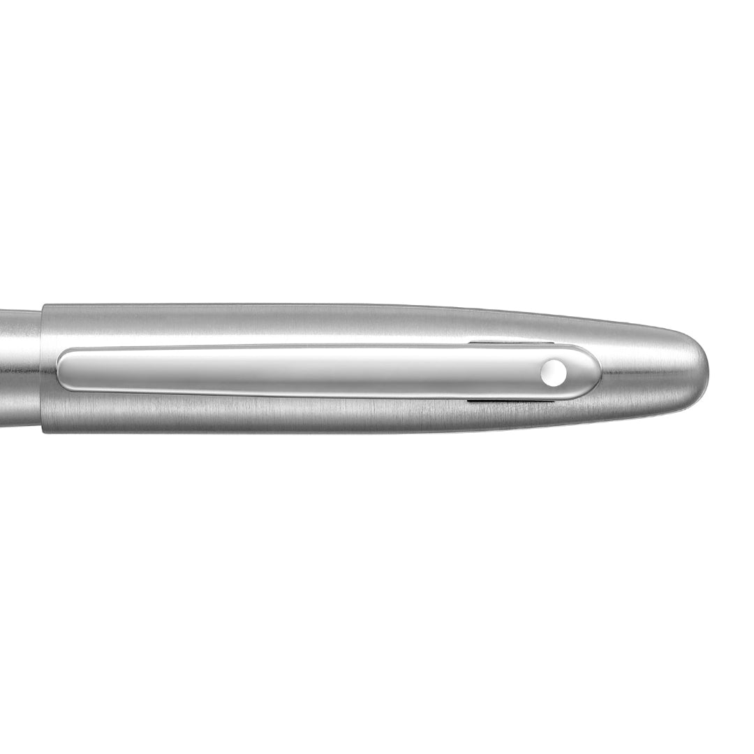 Sheaffer VFM 9426 Brushed Chrome Rollerball Pen With Chrome Trim clip details