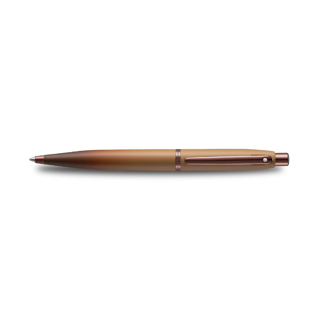 Sheaffer VFM 9428 Coffee Edition Matt Brown Ballpoint Pen with Regal Brown PVD Trims full side profile