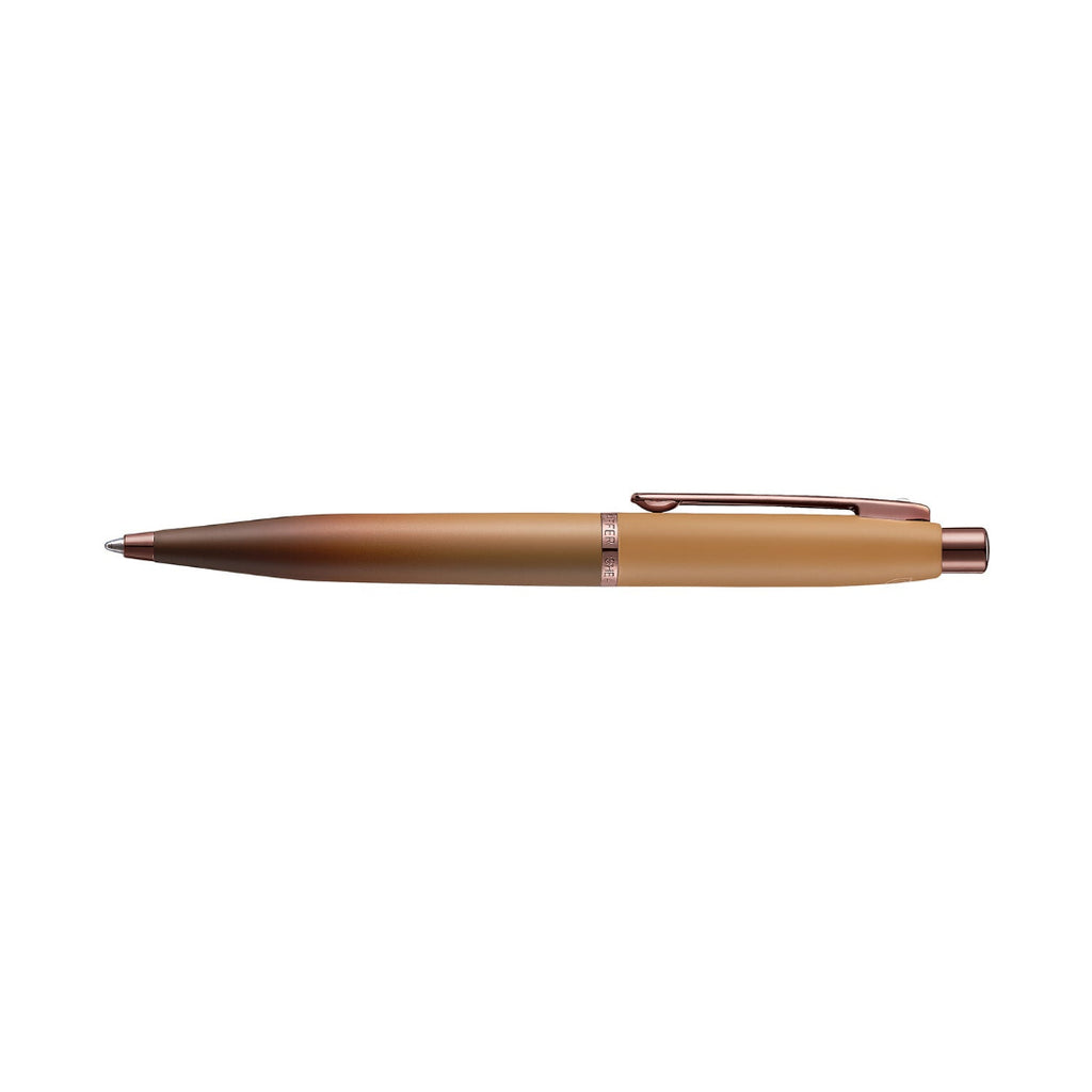 Sheaffer VFM 9428 Coffee Edition Matt Brown Ballpoint Pen with Regal Brown PVD Trims side profile