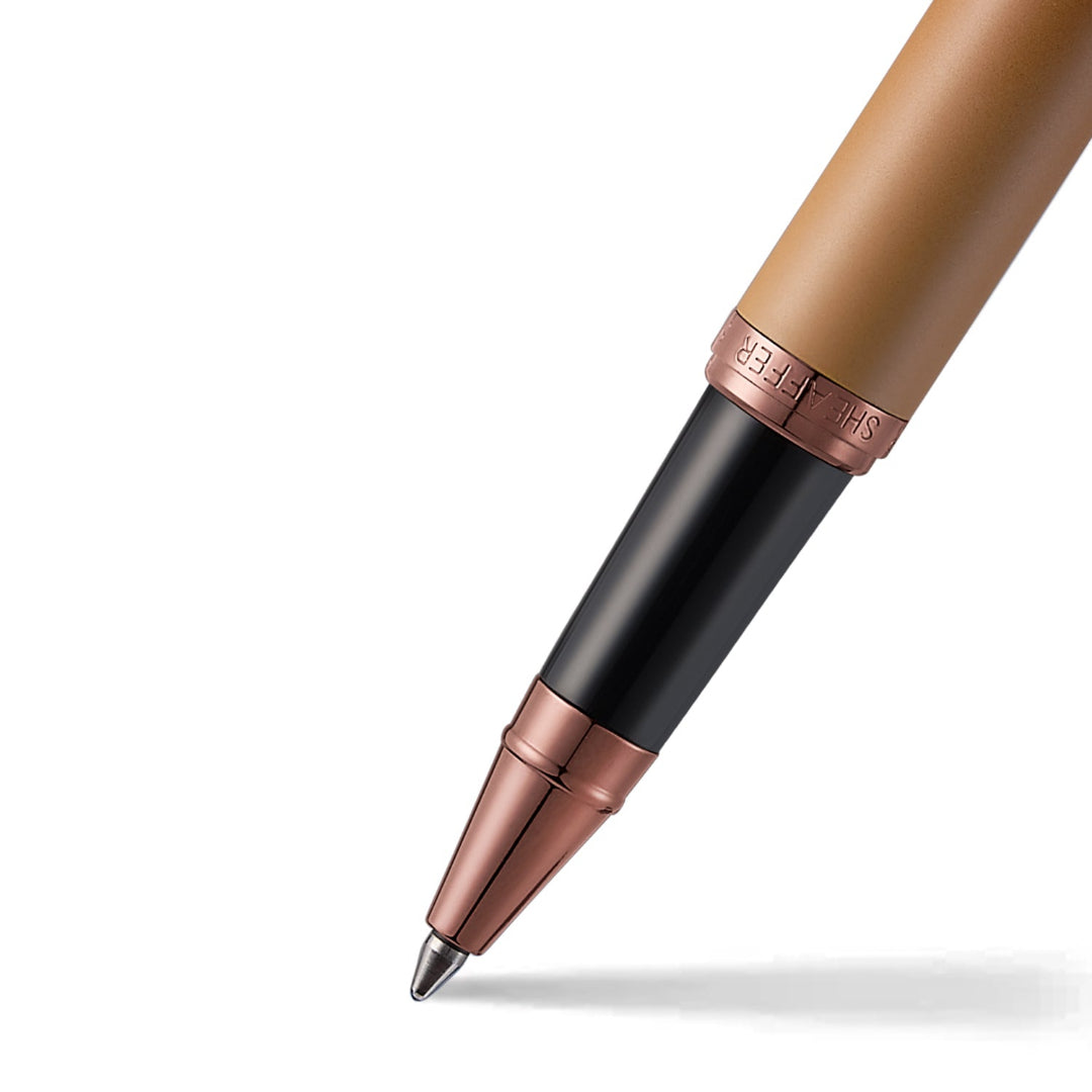 Sheaffer VFM 9428 Coffee Edition Matt Brown Rollerball Pen with Regal Brown PVD Trims barrel and tip section