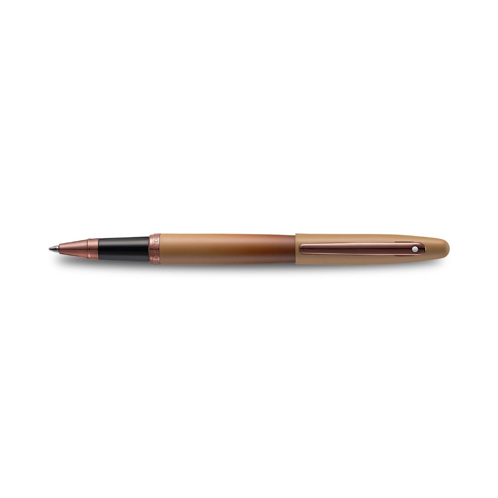 Sheaffer VFM 9428 Coffee Edition Matt Brown Rollerball Pen with Regal Brown PVD Trims full side profile