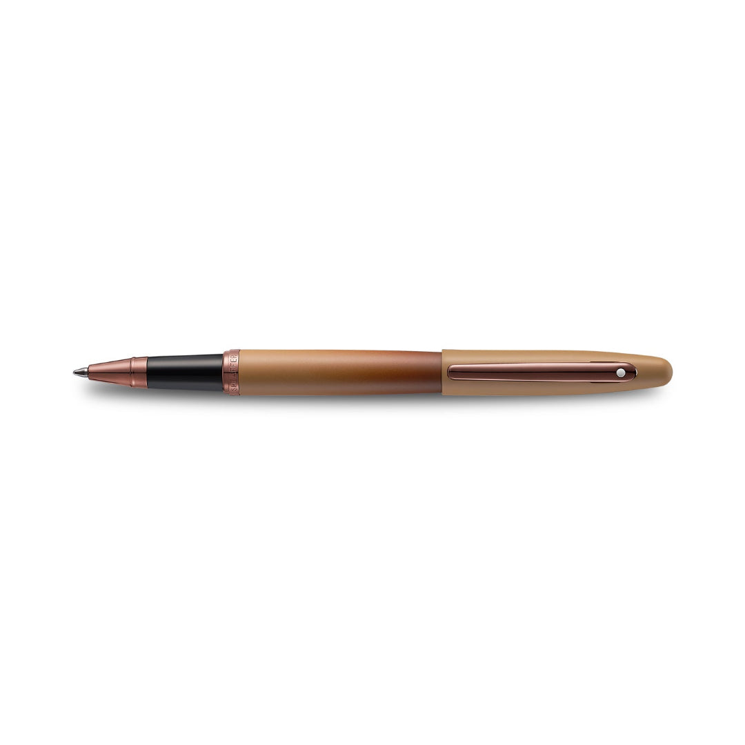 Sheaffer VFM 9428 Coffee Edition Matt Brown Rollerball Pen with Regal Brown PVD Trims full side profile