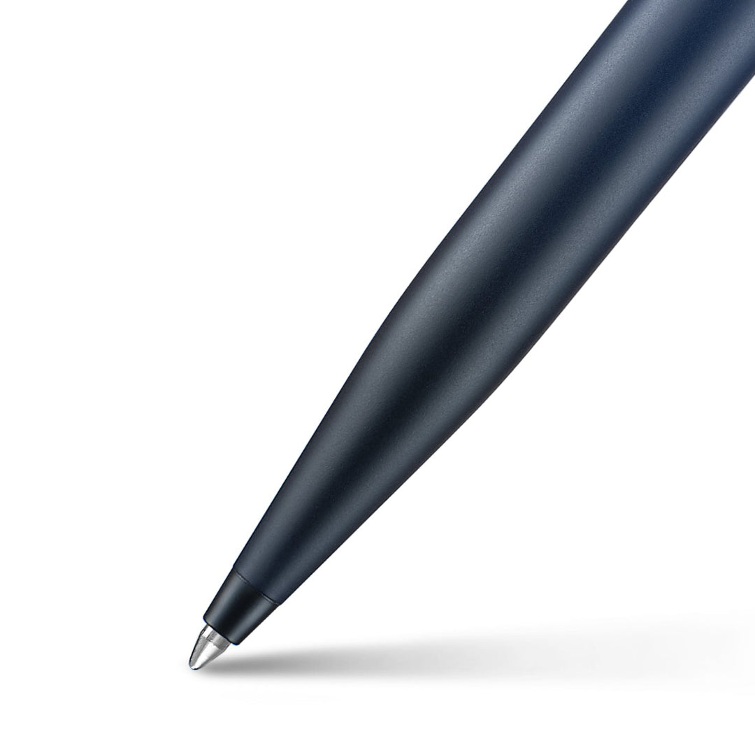 Sheaffer VFM 9429 Matte Blue Ballpoint Pen with Matte Black Trims barrel and tip section