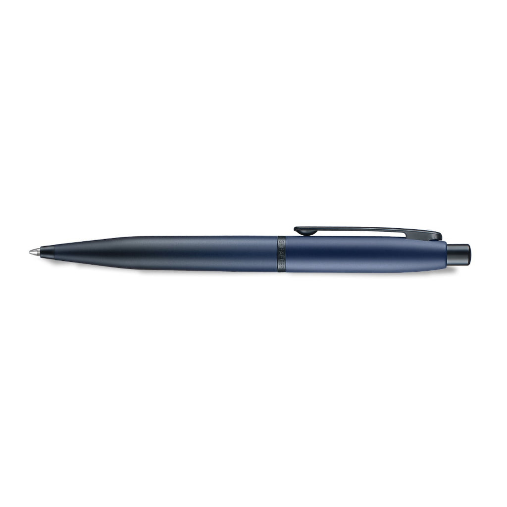 Sheaffer VFM 9429 Matte Blue Ballpoint Pen with Matte Black Trims side profile