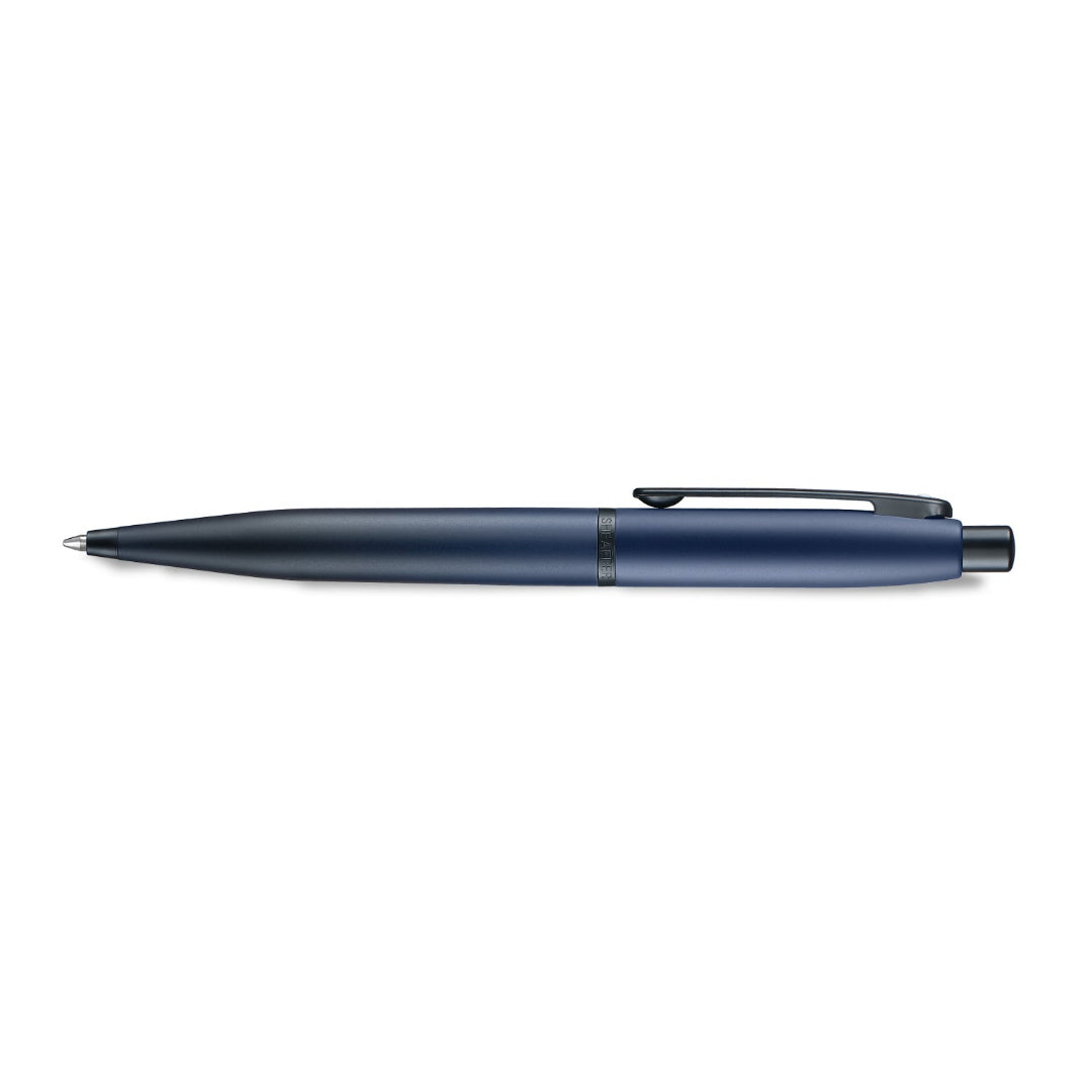 Sheaffer VFM 9429 Matte Blue Ballpoint Pen with Matte Black Trims side profile