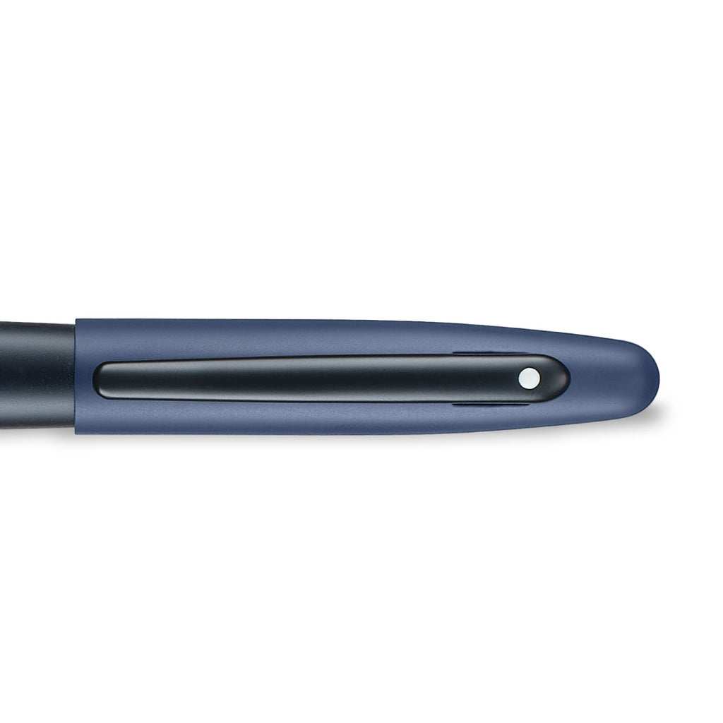Sheaffer VFM 9429 Matte Blue Rollerball Pen With Matte Black Trims clip details