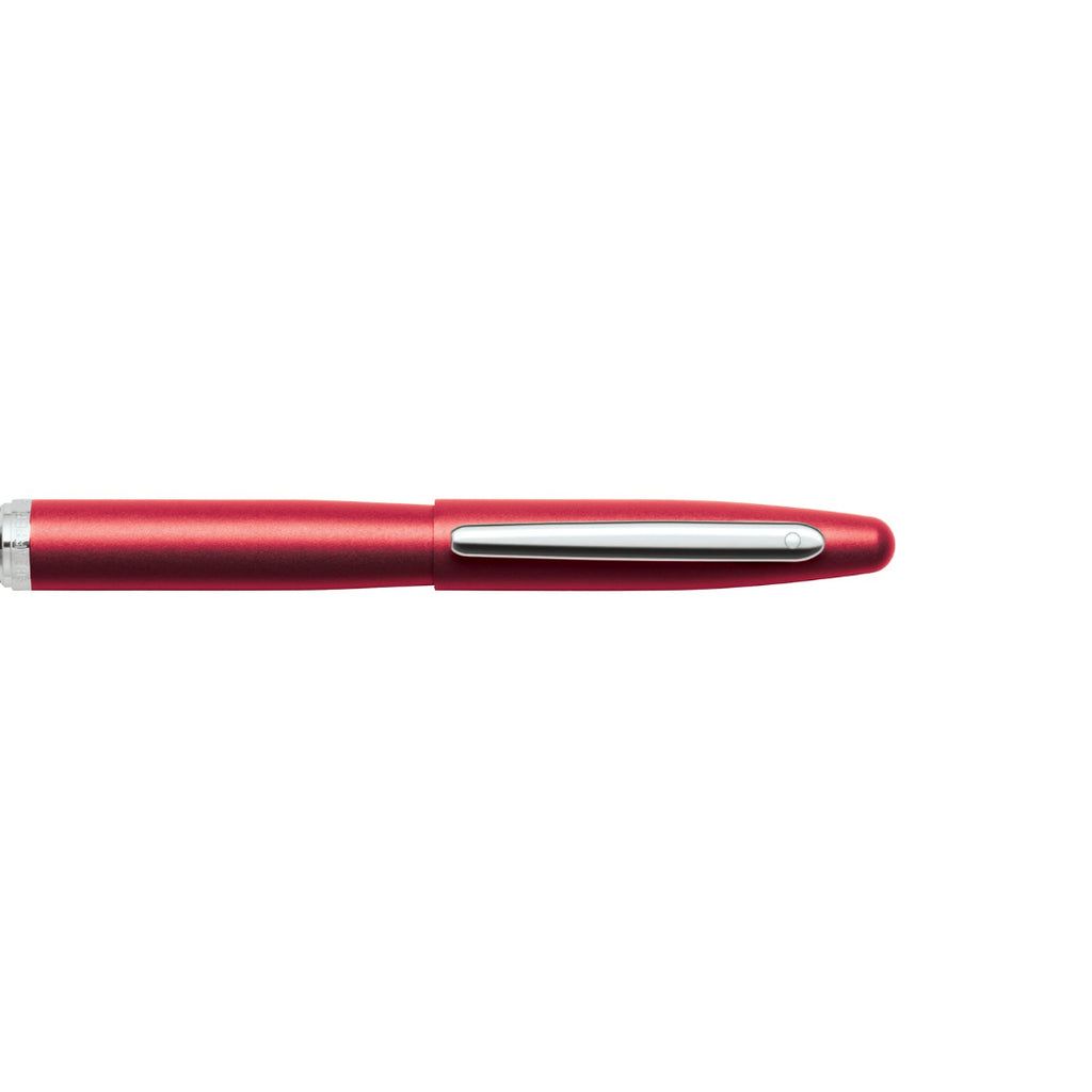 Sheaffer VFM Excessive Red With Chrome Trims Rollerball Pen clip details