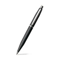 Sheaffer VFM Matte Black Ballpoint Pen With Chrome Trims angled writing shot