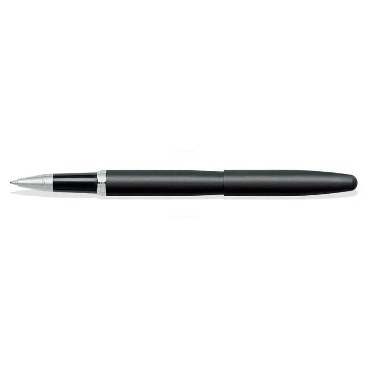 Sheaffer VFM Matte Black Rollerball Pen With Chrome Trims full side profile