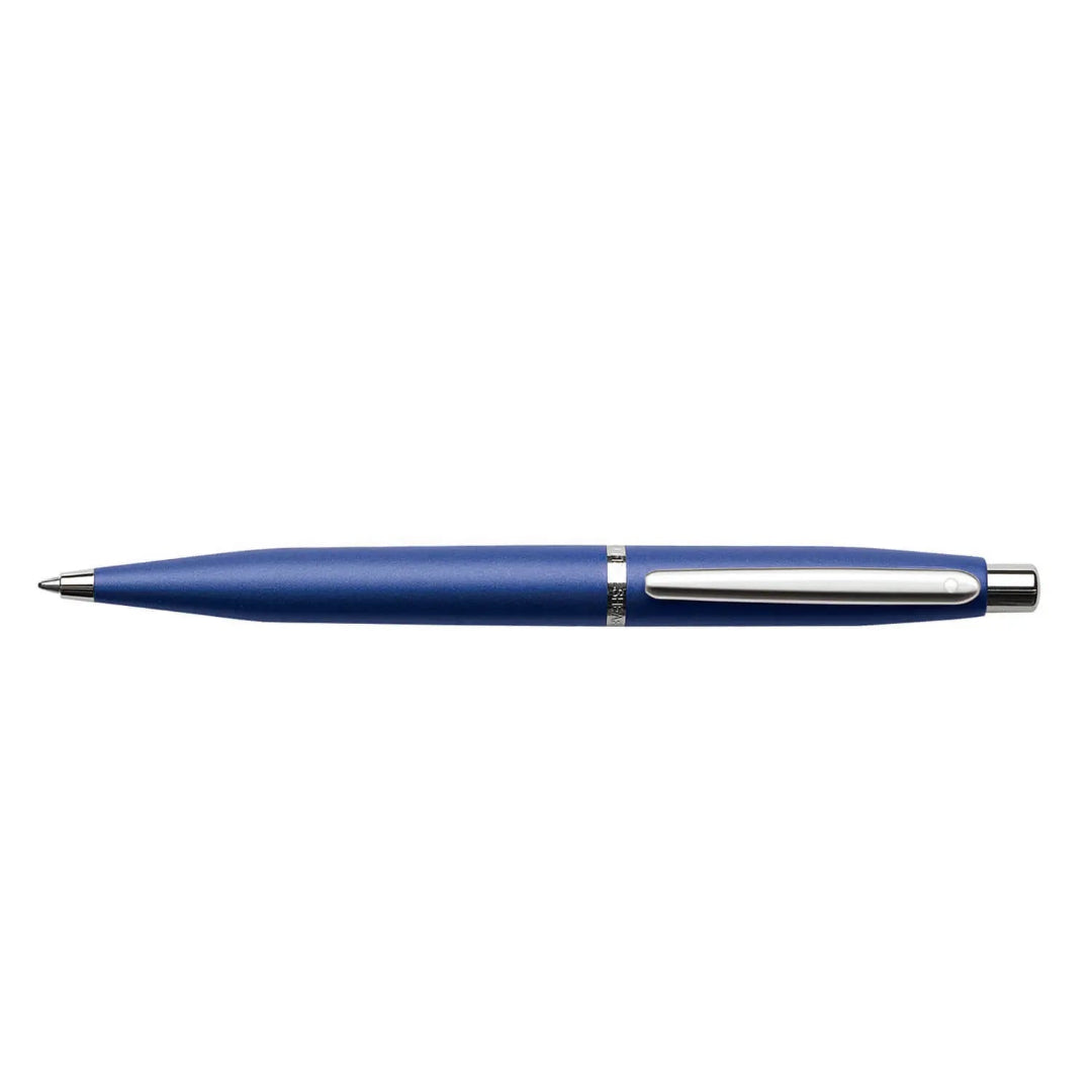 Sheaffer VFM Neon Blue with Chrome trims Ballpoint Pen full side profile
