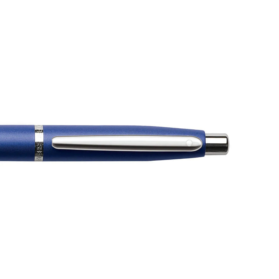 Sheaffer VFM Neon Blue with Chrome trims Ballpoint Pen clip details