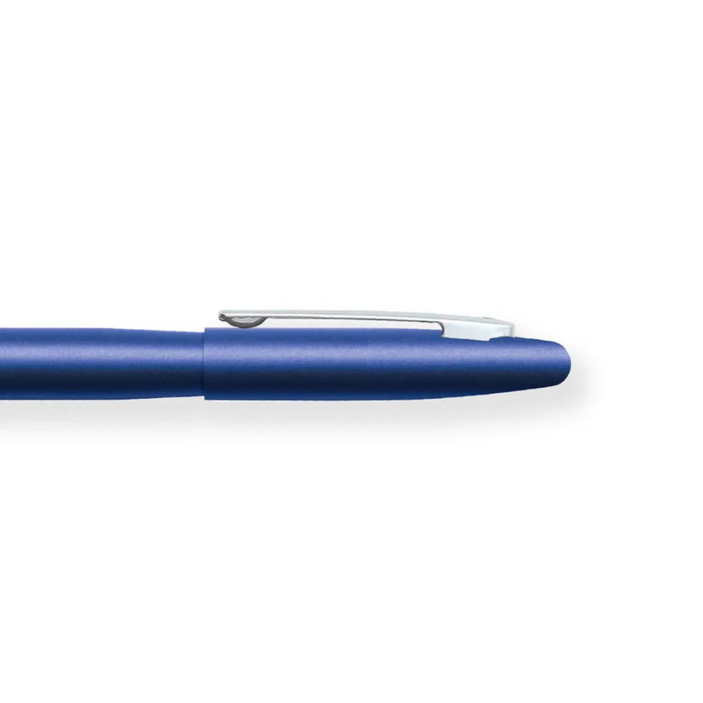 Sheaffer VFM Neon Blue with Chrome trims Rollerball Pen clip details