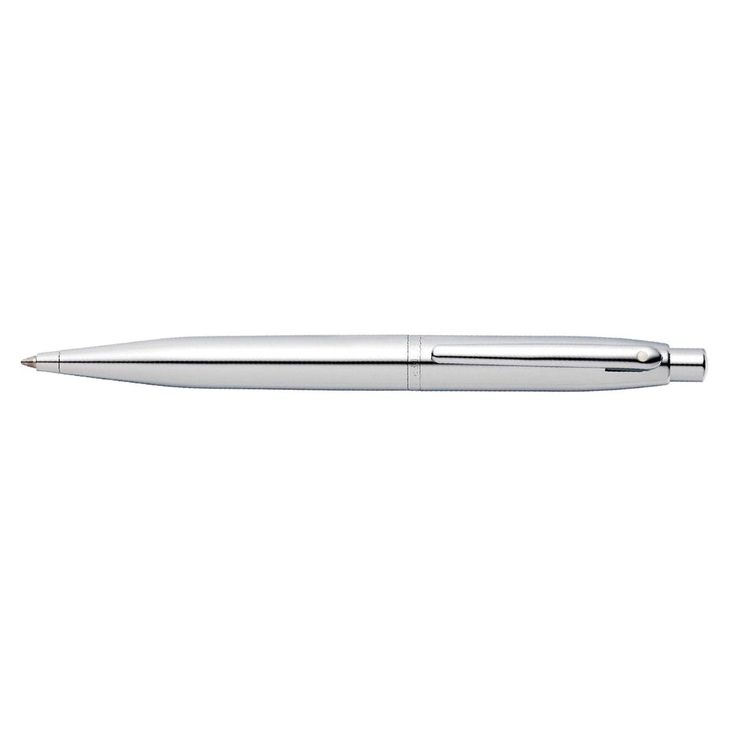 Sheaffer VFM Polished Chrome Ballpoint Pen With Chrome Trims full side profile