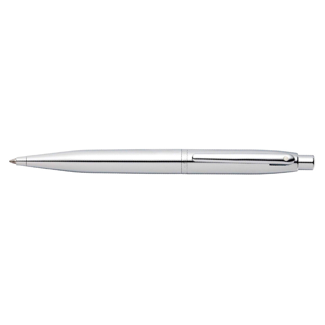 Sheaffer VFM Polished Chrome Ballpoint Pen With Chrome Trims full side profile
