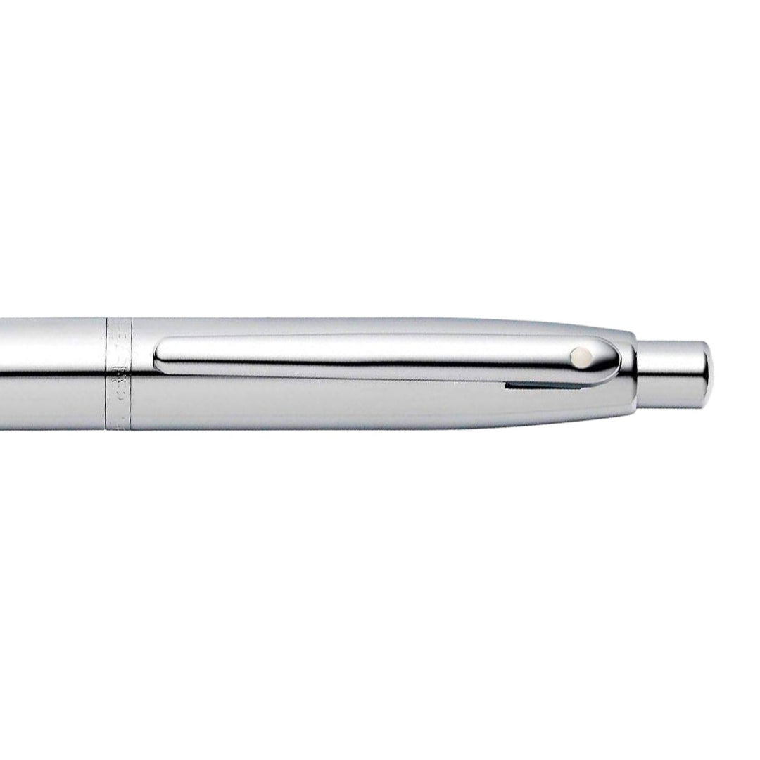 Sheaffer VFM Polished Chrome Ballpoint Pen With Chrome Trims clip section