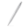 Sheaffer VFM Polished Chrome Ballpoint Pen With Chrome Trims angled writing shot