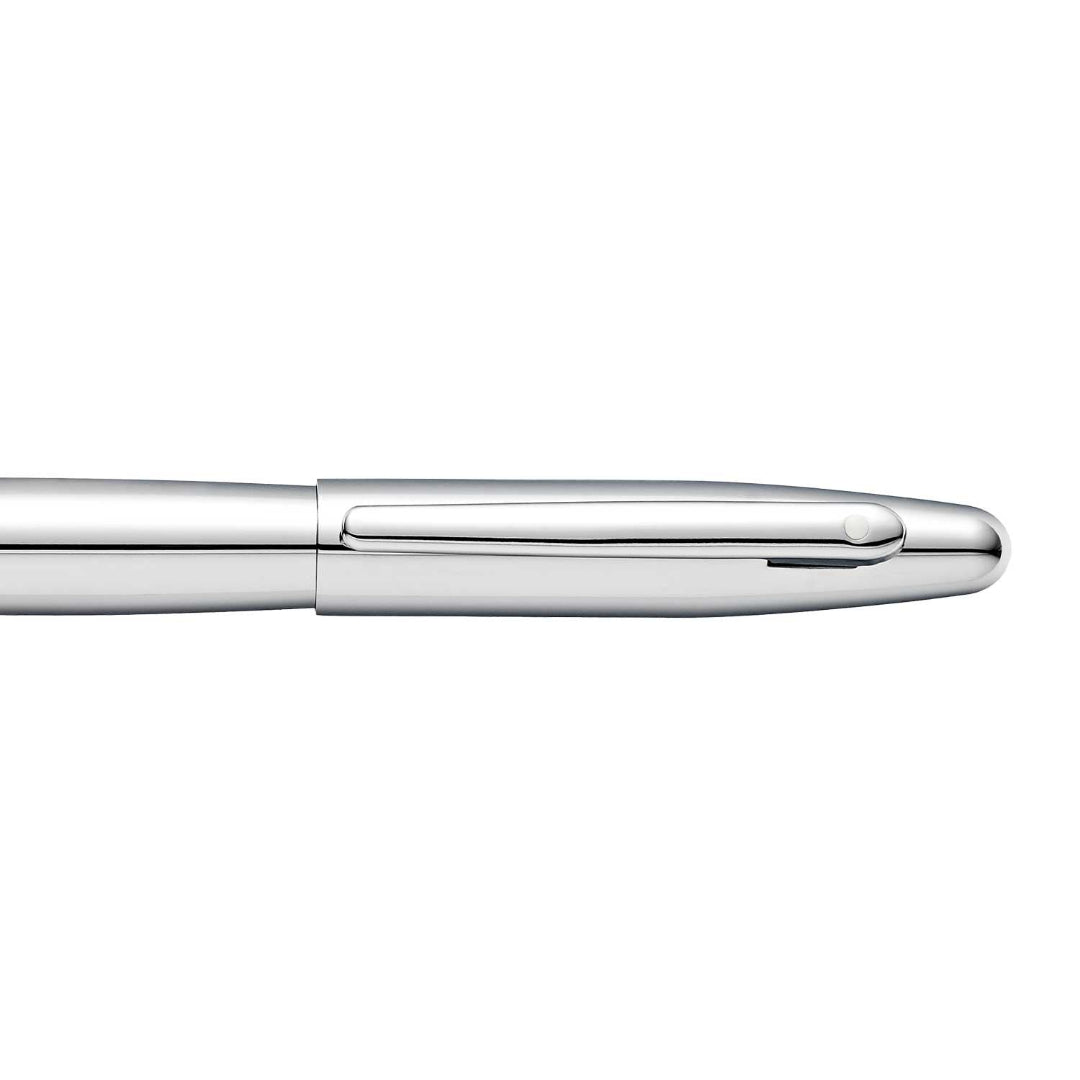 Sheaffer VFM Polished Chrome Fountain Pen With Chrome Trims clip details