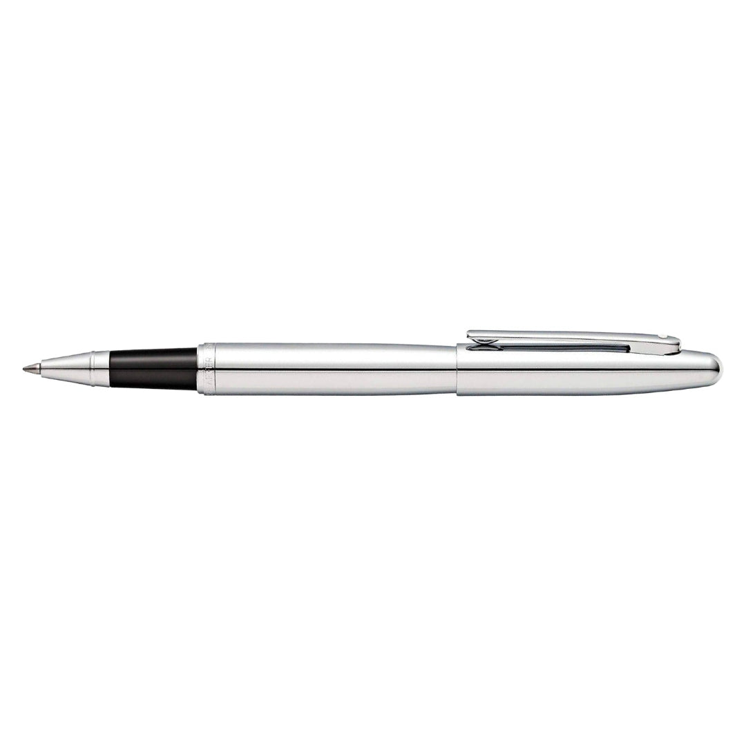 Sheaffer VFM Polished Chrome Rollerball Pen With Chrome Trims full side profile