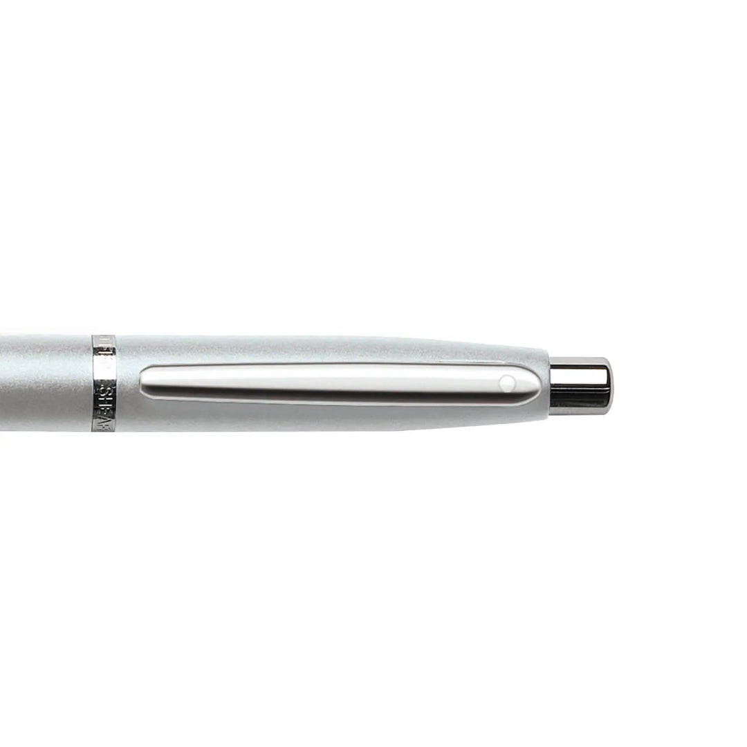 Sheaffer VFM Strobe Silver Ballpoint Pen with Chrome Trims clip details