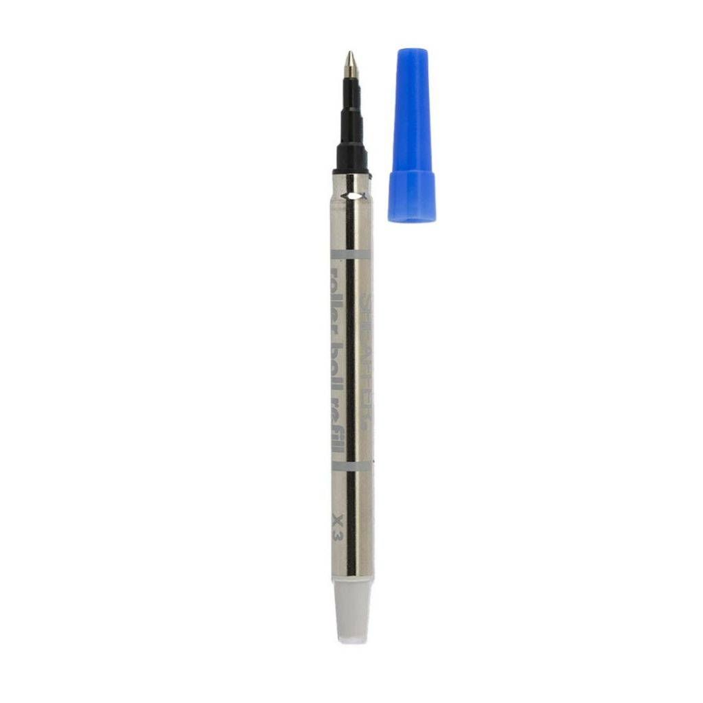 Sheaffer Classic Rollerball Refill Blister Card Medium Nib in blue upright
